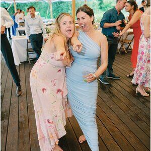 Norma Kamali X REVOLVE Diana Gown in Celestial Blue Medium